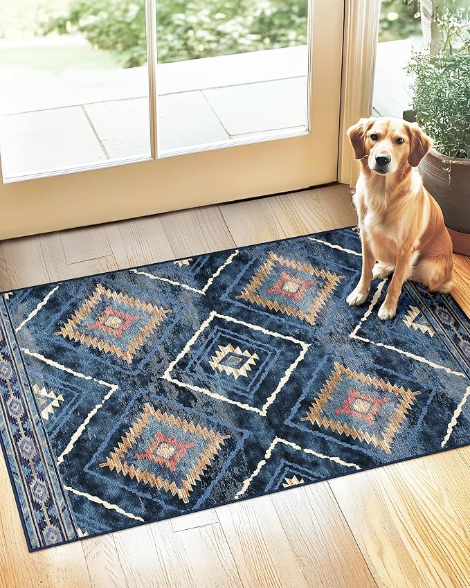BESTSWEETIE Area Rug 3x5 Rug Machine Washable Non-Slip Low Pile Print Pattern - Image 6