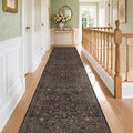 Washable 10ft Long Runners for Hallways, Dark Brown 2'6"x10' Wide Kitchen by HazoHaus