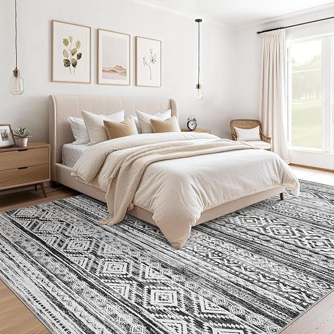 cotiled 7x9 Area Rugs Living Room Rug: Washable Boho Rugs - Image 4