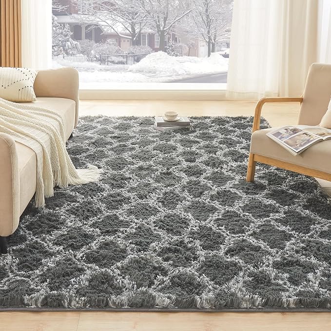Litanika 8x10 Geometric Shag Area Rug - Image 2