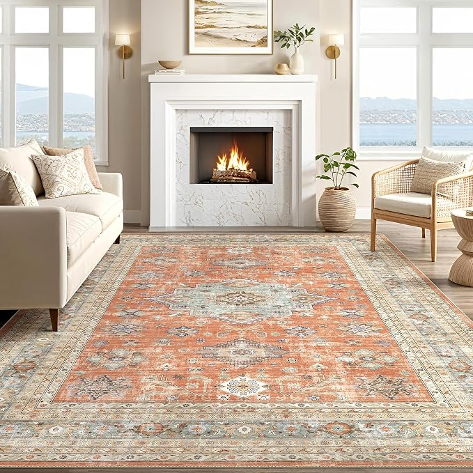 Vintage Living Room Area Rug 9x12 - Image 5