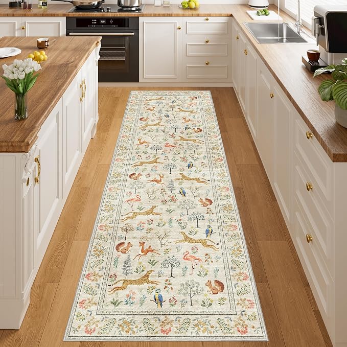 DUKINO 2.6x8 Rug for Hallway, Washable Kitchen Runner Rug - Image 5