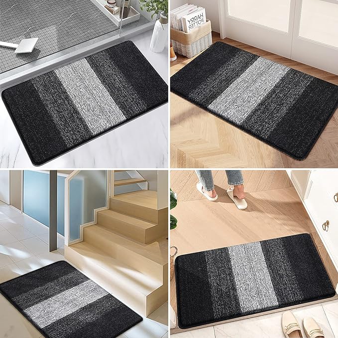 Kitinjoy Indoor Outdoor Door Mat, 50x30 Non-Slip Absorbent Dirt Trapper - Image 6