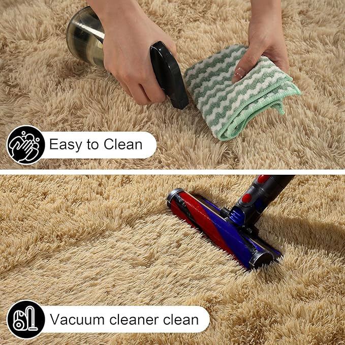 3x5 Rugs for Bedroom, Fluffy Area Rugs for Living Room, Small Fuzzy Shag Soft - Image 4