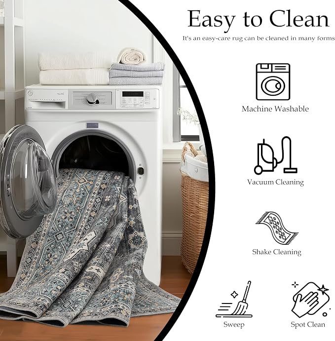 Ruaruarug Washable Area Rug 8x10 - Image 5