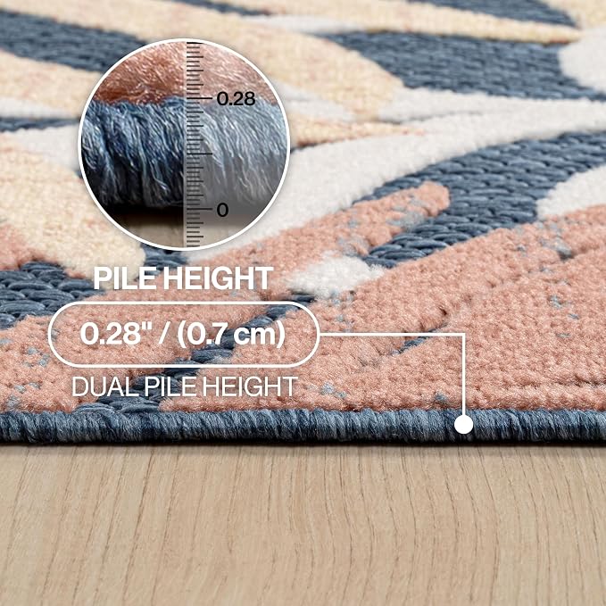 JONATHAN Y Tropics Palm Leaves Indoor Outdoor Area Rug 3x5 Dark Blue/Multi - Image 6