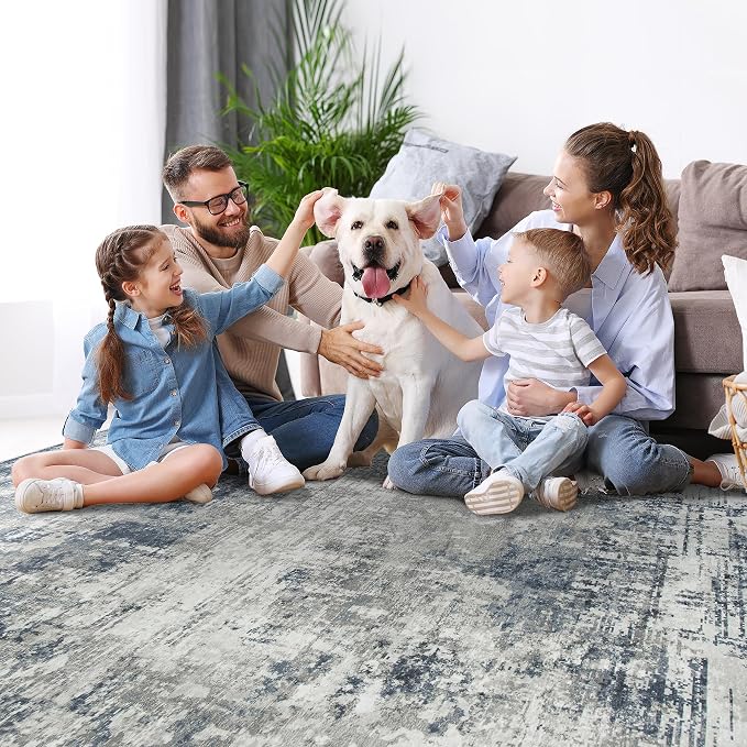 10x14 Area Rugs Large Living Room Rug Washable: Modern Abstract Rug Indoor - Image 7