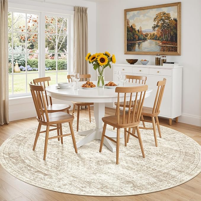 Round Rug 5ft, Washable Circle Rug - Image 4