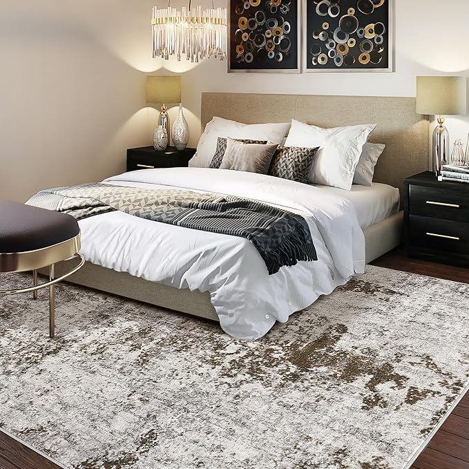 DMOYEST 9x12 Area Rug for Living Room, Washable & Non Slip Large Indoor Carpet - Image 3