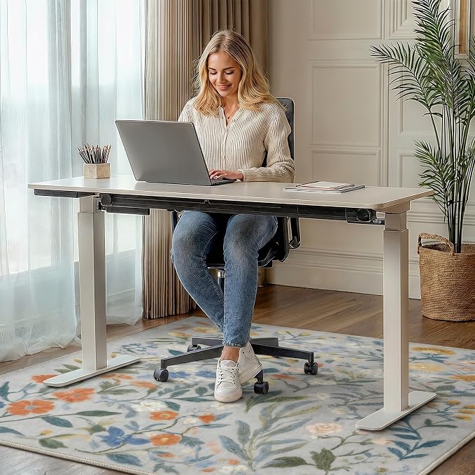 48"x60" Office Chair Mat for Hardwood Tile Floor, Under Desk Carpet Protector - Image 2