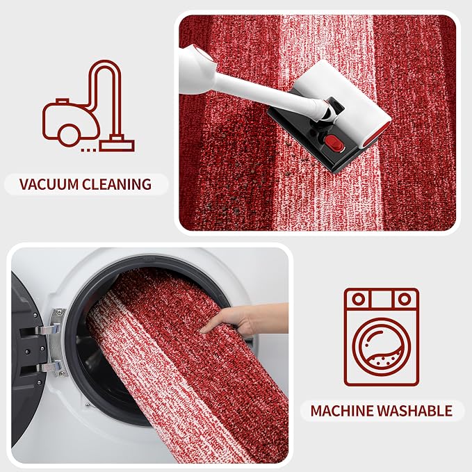 Kitinjoy Indoor Outdoor Door Mat, 54x32 Non-Slip Absorbent Dirt Trapper - Image 5
