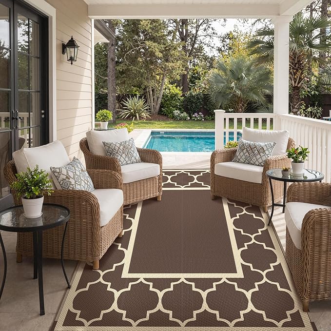 GENIMO 9' x 12' Outdoor Rug Waterproof - Image 6