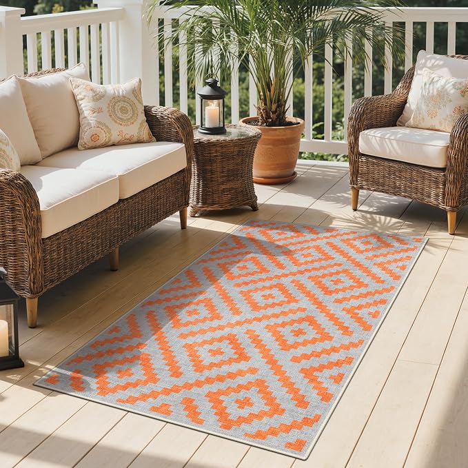GENIMO Outdoor Rug for Patio Clearance, Waterproof Reversible Fall Doormat - Image 4