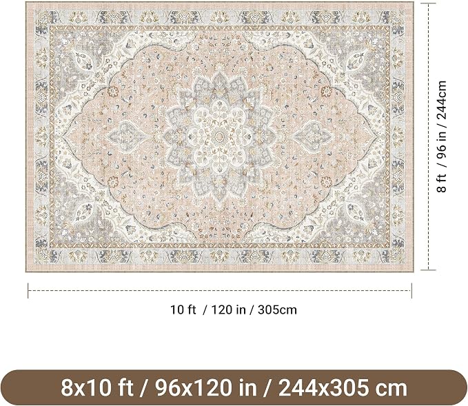 befbee Washable Rug 8x10 Area Rugs - Image 2