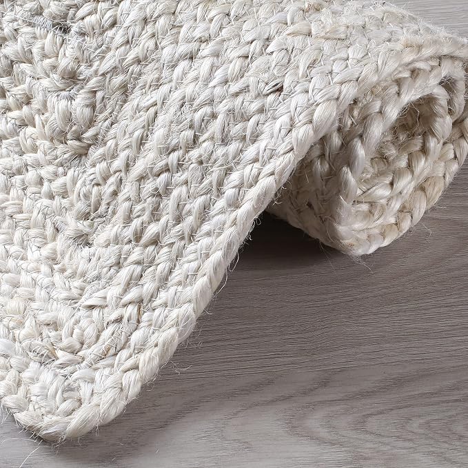 Hausattire Hand Woven Jute Braided Rug, Reversible Boho Entry Area Rugs - Image 6