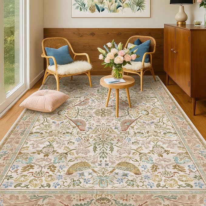 Washable Area Rugs 5x8 for Bedroom by HazoHaus
