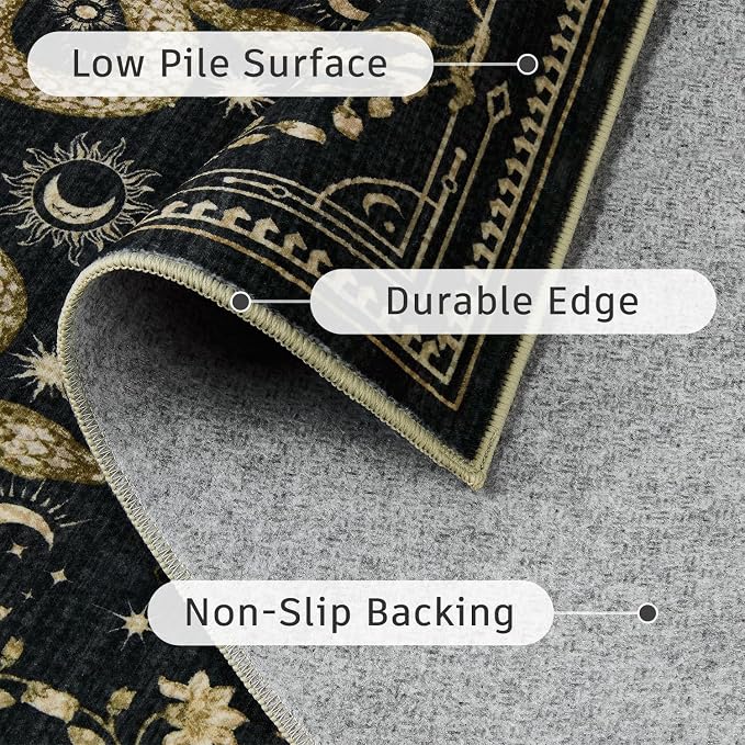 DCX Washable 4x6 Snake Rug, Soft Low Pile Carpet, Kid & Pet Friendly - Image 5