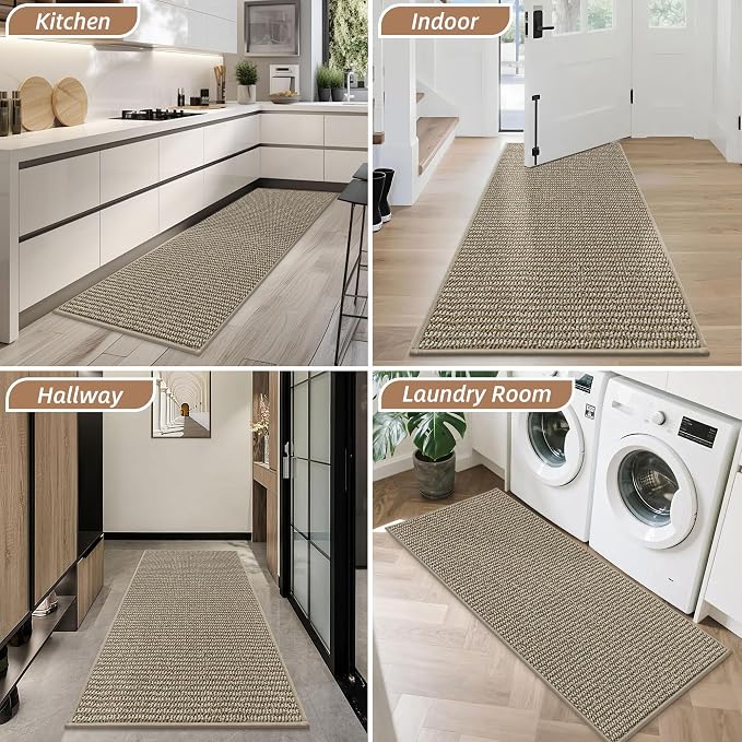 BEQHAUSE Dirt Trapper Door Mat 20" x 48", Non-Slip Washable Doormats Entrance - Image 8