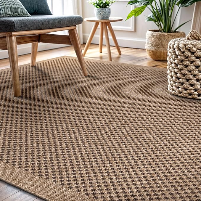 CAMILSON Easy Jute Rug 8x10, Indoor Outdoor Natural Color Fiber Area Rugs - Image 10