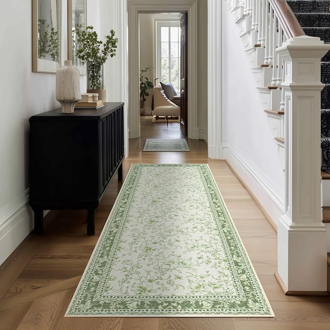 Sage Green Runner Rug 2x6 for Hallways, Non-Slip Washable Kitchen Runner - Image 6
