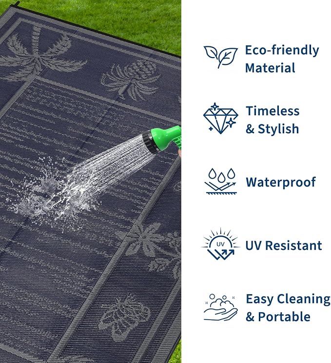 Garvee Outdoor Rug 8x10 Waterproof - Image 2