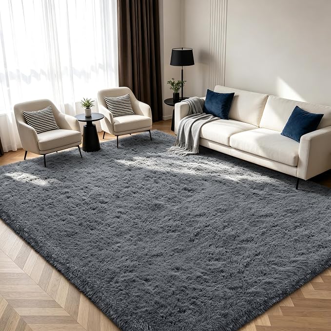 Shag Area Rugs for Bedroom Living Room, 4X6 Ultra Soft Fluffy Area Rugs for Dorm by Boshengya