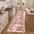 DUKINO 2x8 Washable Runner Rug, Lightweight Soft Floral Hallway Rug Runner by DUKINO
