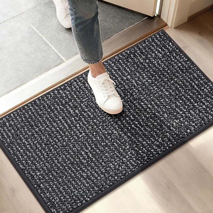 BEQHAUSE Dirt Trapper Door Mat 17" x 30", Non-Slip Doormats Washable Entryway by BEQHAUSE