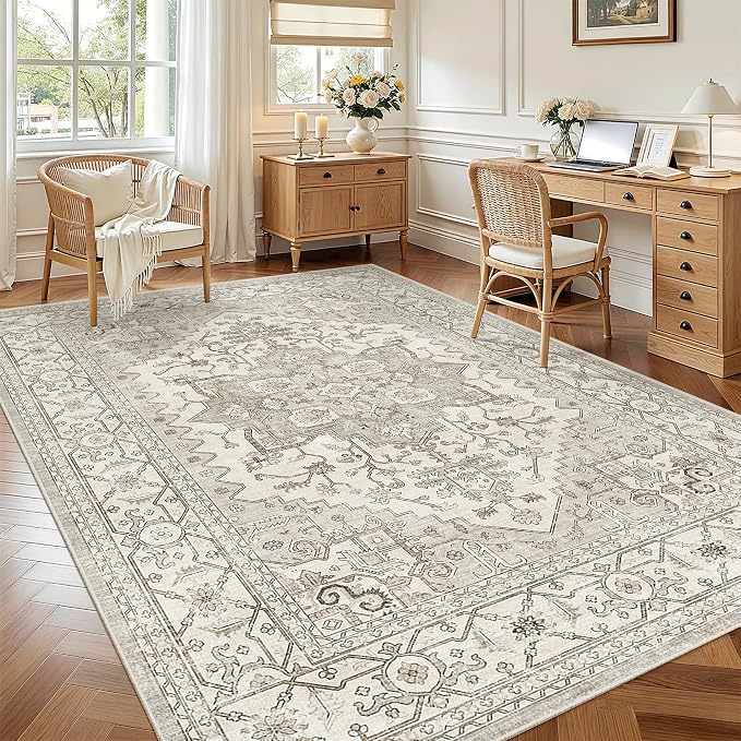 Madane 5x7 Area Rugs for Living Room, Stain Resistant Washable Rug, Non-Slip - Image 4
