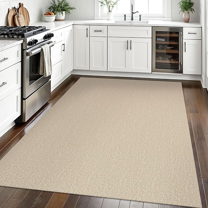 EARTHALL Washable Area Rugs 5x7 Ft Non Slip Living Room Rugs Cotton Rubber - Image 5