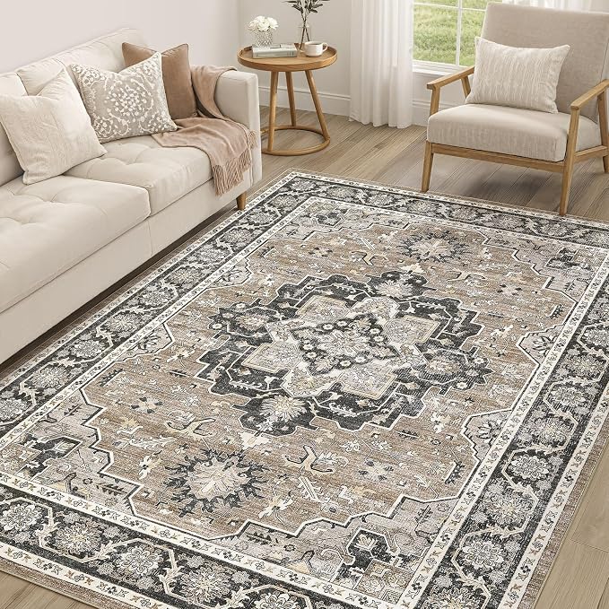 Vintage Living Room Area Rug 5x8 by COTILED