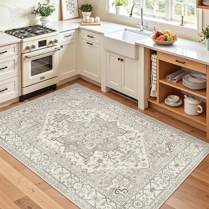 Madane Area Rug 3x5, Entryway Washable Vintage Runners Bedroom Non Slip Indoor - Image 3