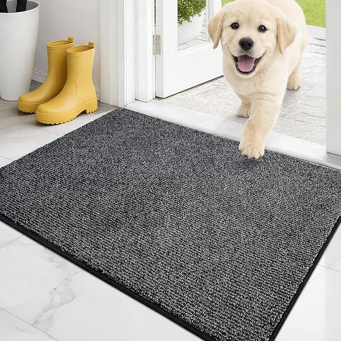 PURRUGS Dirt Trapping Door Mat 20" x 31.5", Non-Slip Machine Washable Entry Rug by PURRUGS