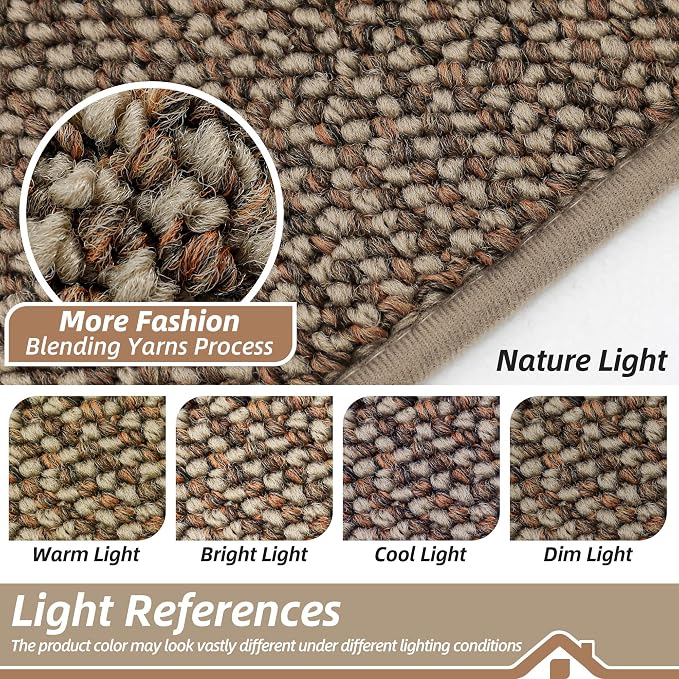 BEQHAUSE Dirt Trapper Door Mat 26" x 40" Half Circle Non-Slip Washable Doormats - Image 8
