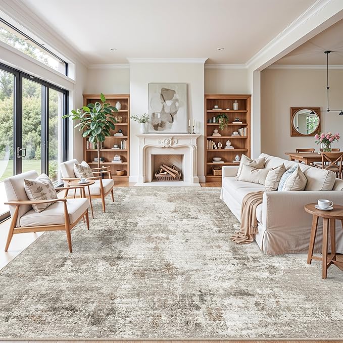12x14 Area Rug for Living Room – Washable Non-Slip Soft Extra Large Carpet for - Image 3