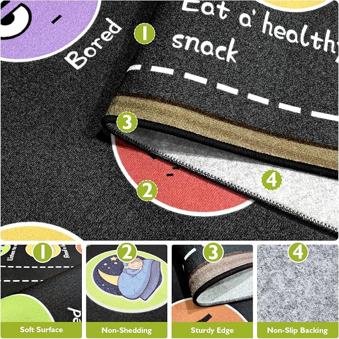 Classroom Rug Elementary 5x7 ft, Calming Corner Rug - Image 3