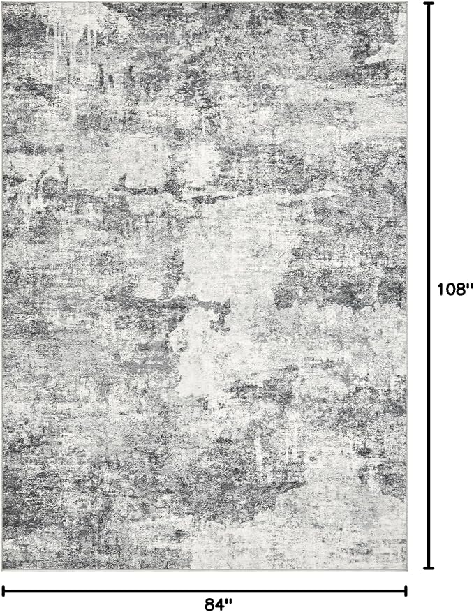 DMOYEST 7x9 Area Rugs for Living Room, Washable Large Abstract Rug, Non Slip - Image 2