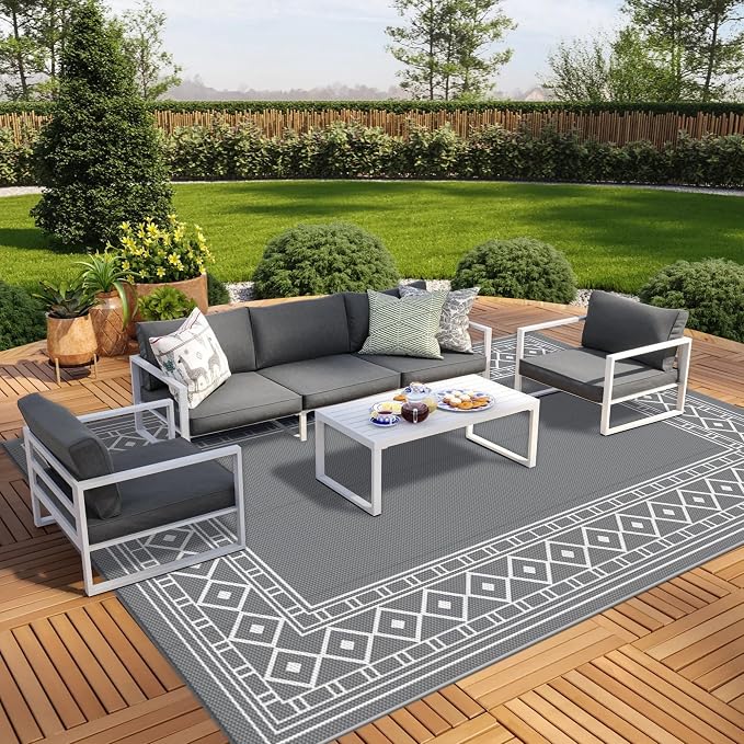 GENIMO Outdoor Rug Waterproof for Patio, Camping Outside Mat for Outdoor Decor by GENIMO