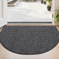 BEQHAUSE Dirt Trapper Door Mat 24" x 36" Half Circle Non-Slip Washable Doormats by BEQHAUSE