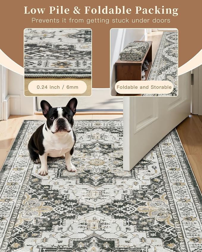 Madane Hallway Runner Rug 2x12, Extra Long Washable Runner Rugs - Image 10