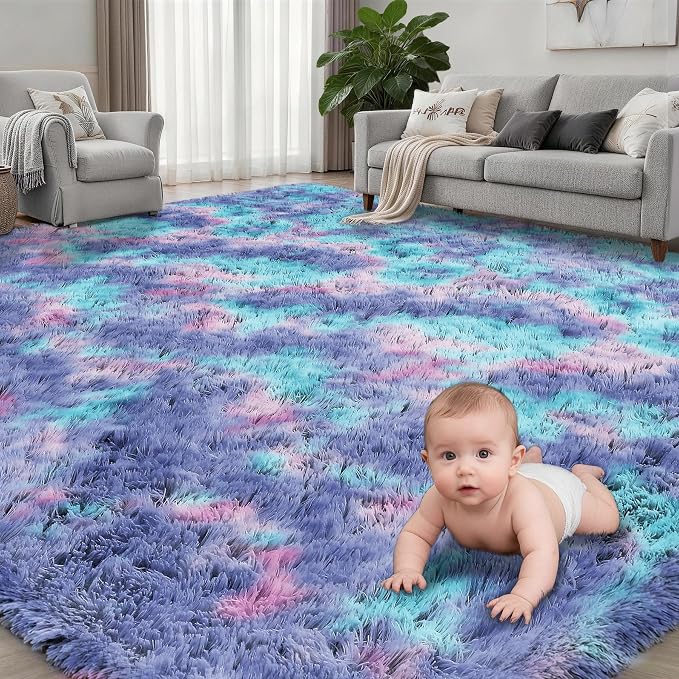 Fluffy 5x7 Area Rugs for Living Room Bedroom: Ultra Soft Shag Rug Non-Slip - Image 2