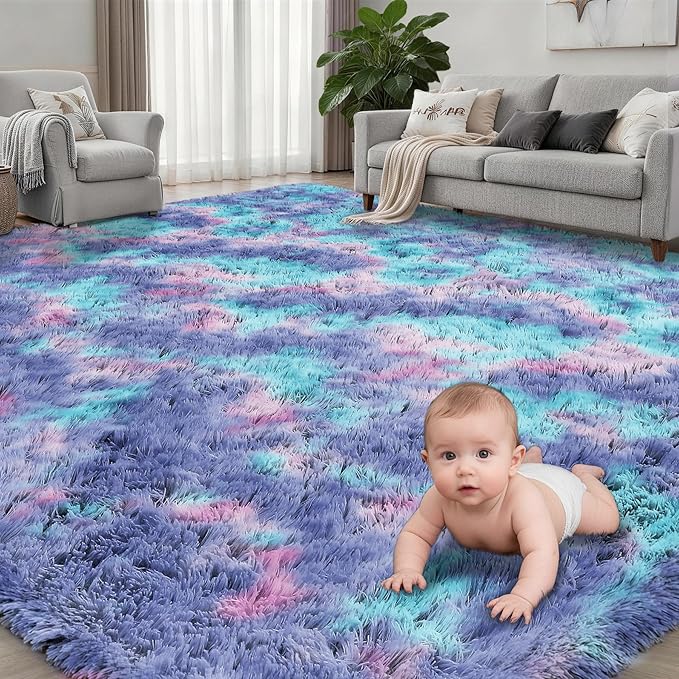 Fluffy 4x6 Area Rugs for Living Room Bedroom: Ultra Soft Shag Rug Non-Slip - Image 2