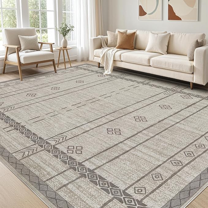 cotiled 6x9 Area Rugs Living Room Rug: Washable Boho Rugs by COTILED