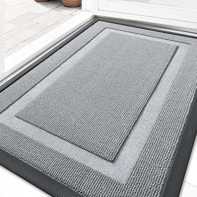 OLANLY Front Door Mat Indoor Outdoor Entrance, Waterproof All-Season, by OLANLY