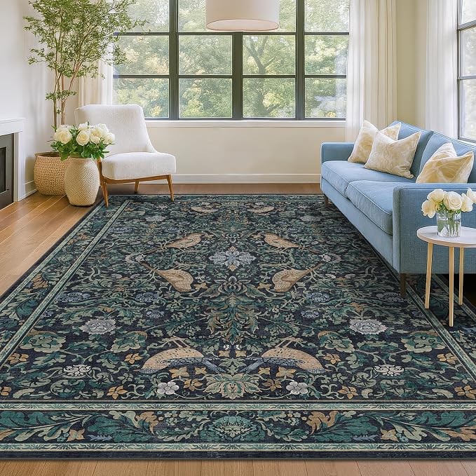 Vintage 8x12 Area Rugs for Living Room by HazoHaus