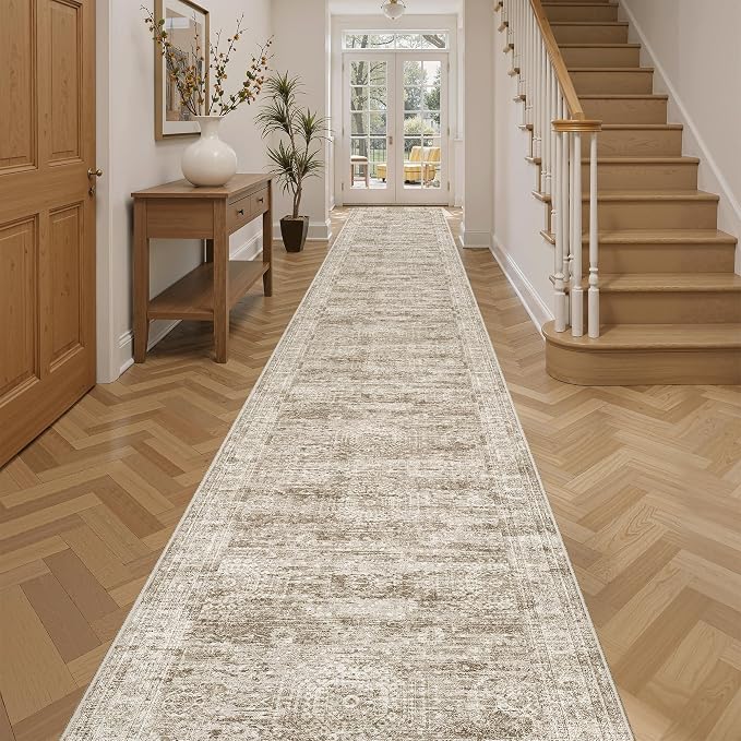 Soalmost Runner Rug 2'6" x 16' Washable Non-Slip 2.5x16 ft Long Runner Rugs by Soalmost