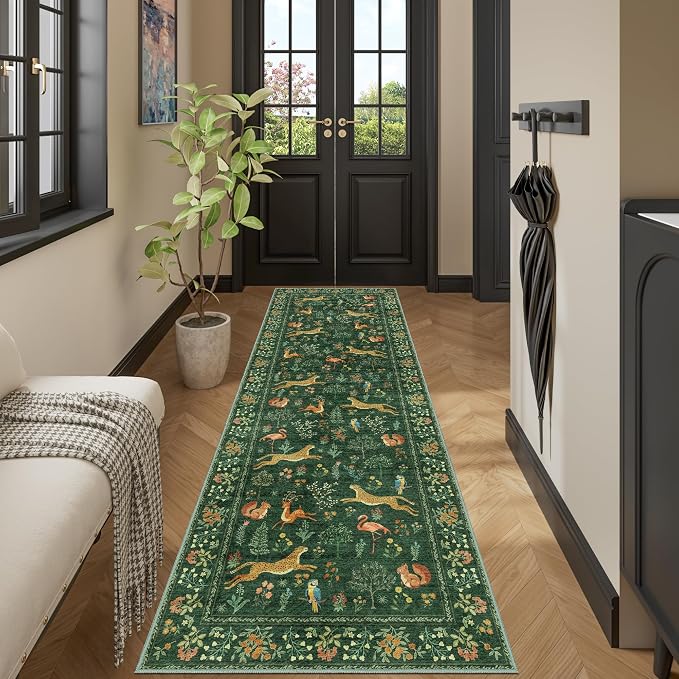 DUKINO 2.6x8 Rug for Hallway, Washable Kitchen Runner Rug - Image 5