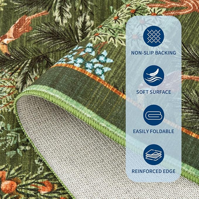 GarveeHome Jungle 8x10 Area Rug Washable Rugs - Image 7