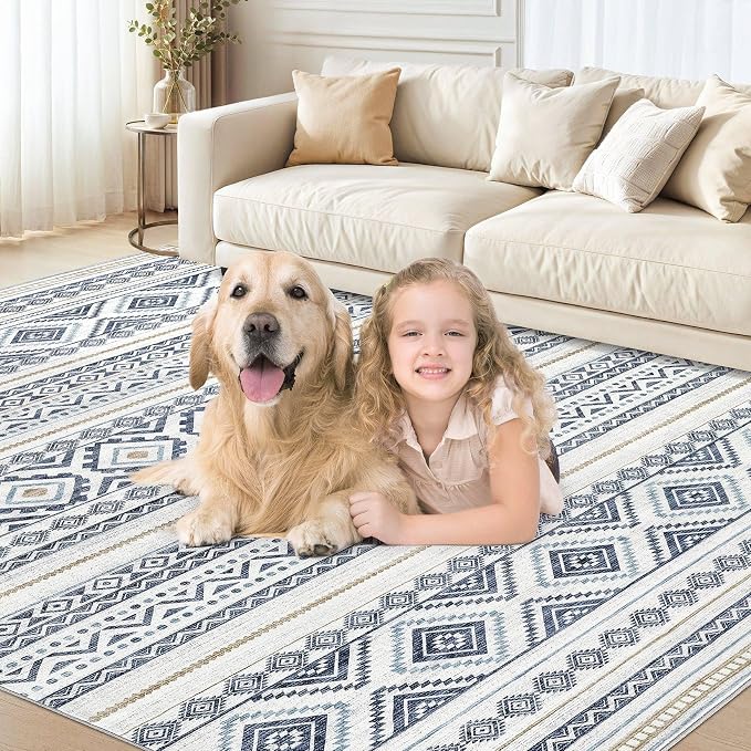 cotiled 5x7 Area Rugs Living Room Rug: Washable Boho Rugs - Image 9