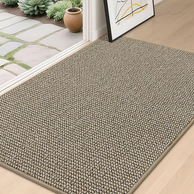 BEQHAUSE Dirt Trapper Door Mat 32" x 48", Non-Slip Washable Doormats Entrance by BEQHAUSE